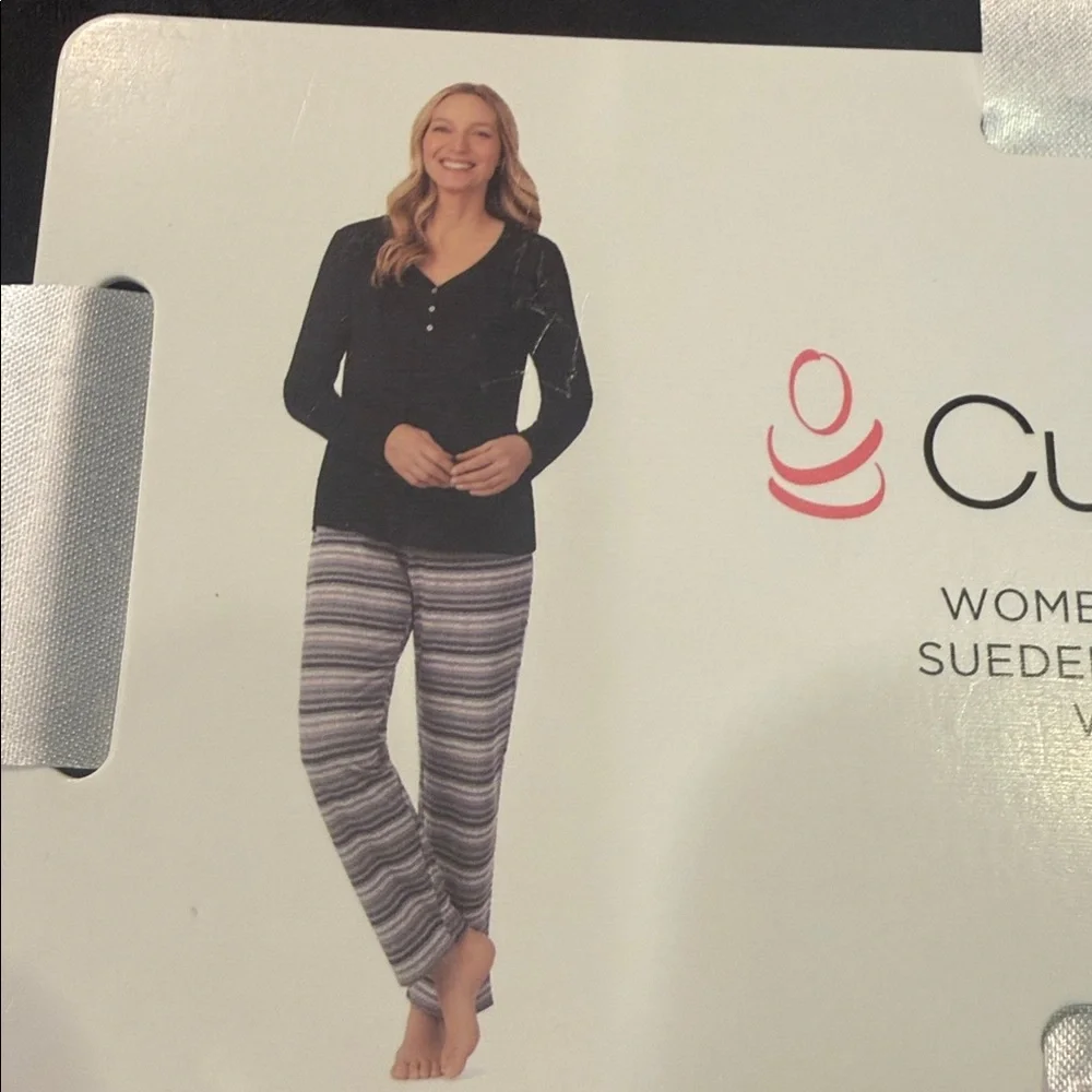 NWT Cuddl Duds Black Pajama Set - Picture 3 of 4